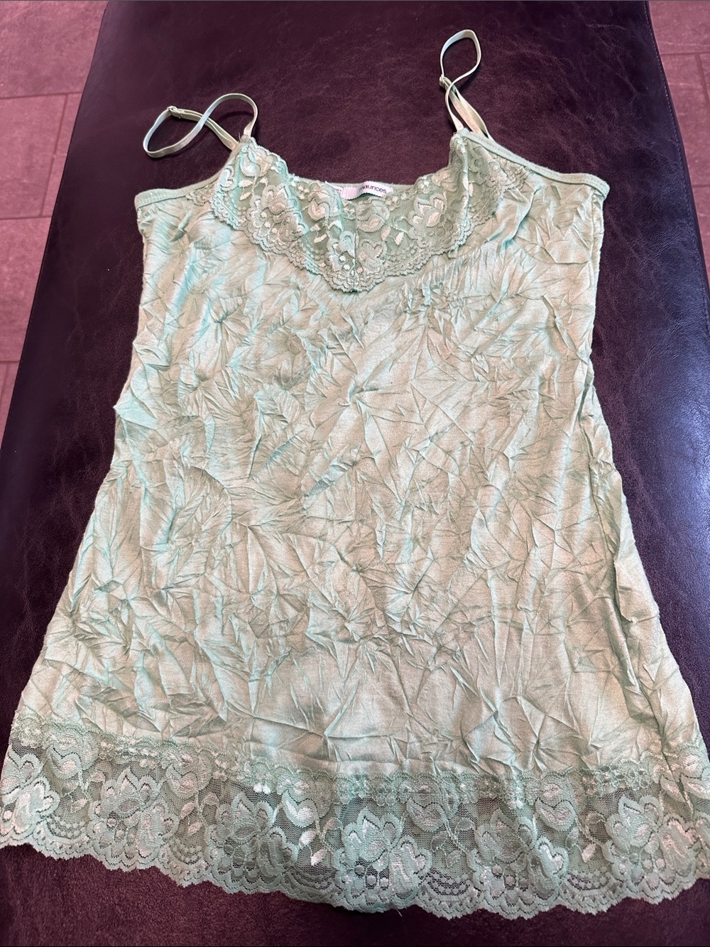 Maurices Mint Green Lace-Trim Cami